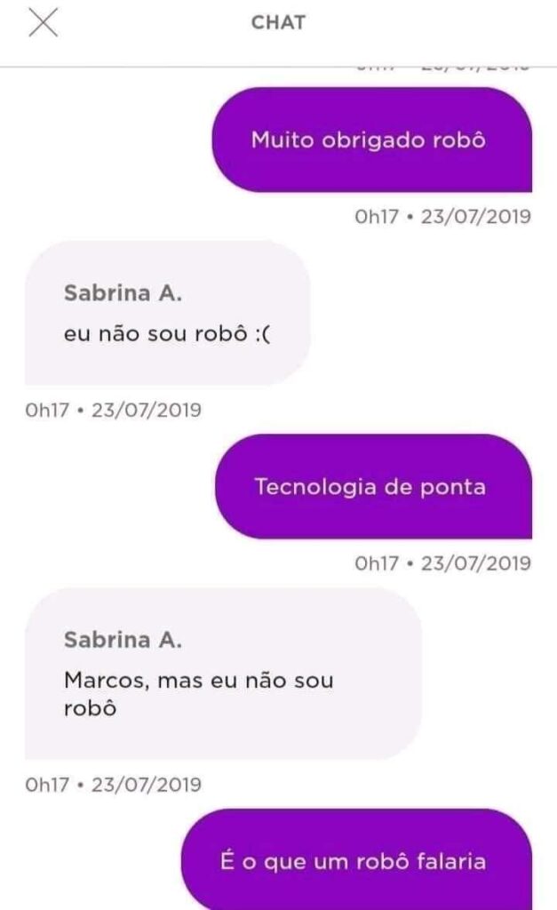 Eu não sou um robô