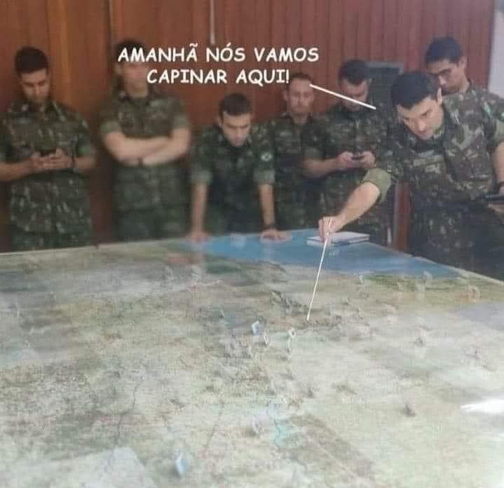 Um bom soldado sabe onde capinar