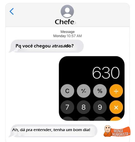 A calculadora não me acordou