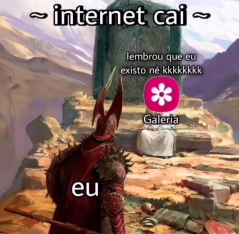 Quando a internet cai a galeria vira entretenimento