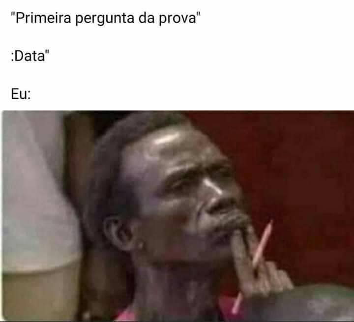 A primeira pergunta da prova e eu já rodei