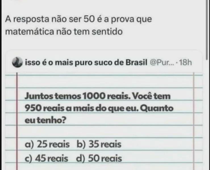 Pegadinha matemática