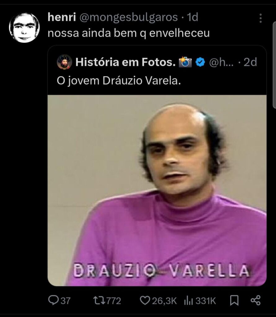 O tempo fez bem para o médico Drauzio