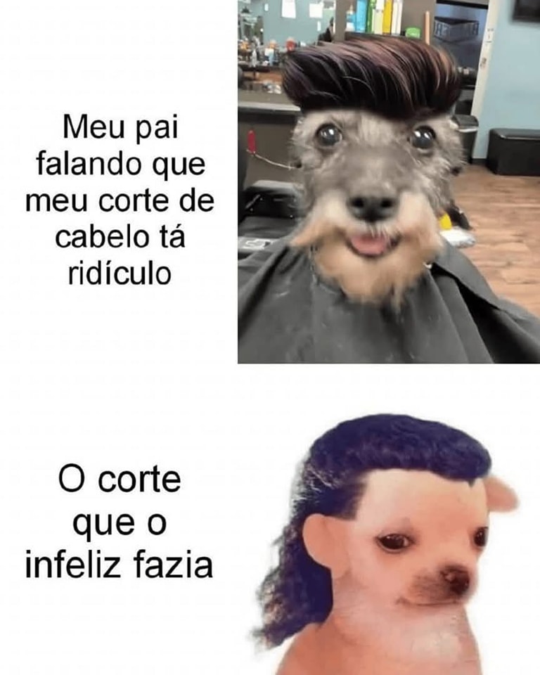 O corte de cabelo do meu pai