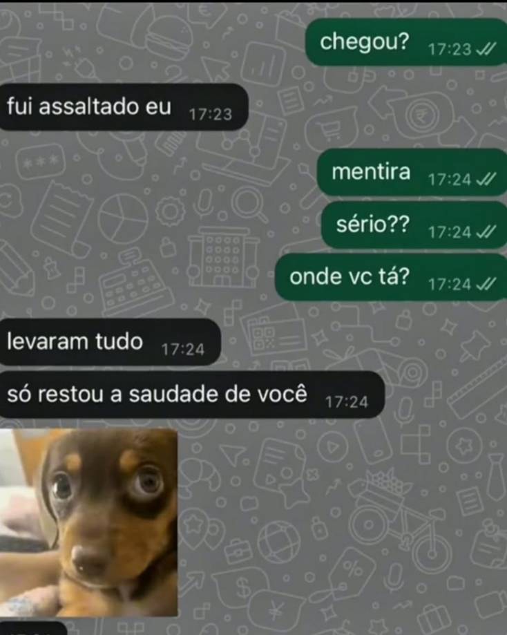 só sobrou a saudade